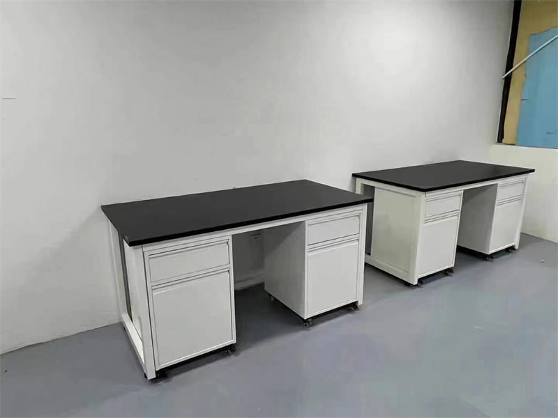 钢架桌配活动柜